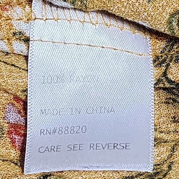 Jones‎ New York orange and red floral boho blouse plus size 3X New!!! - Picture 7 of 8